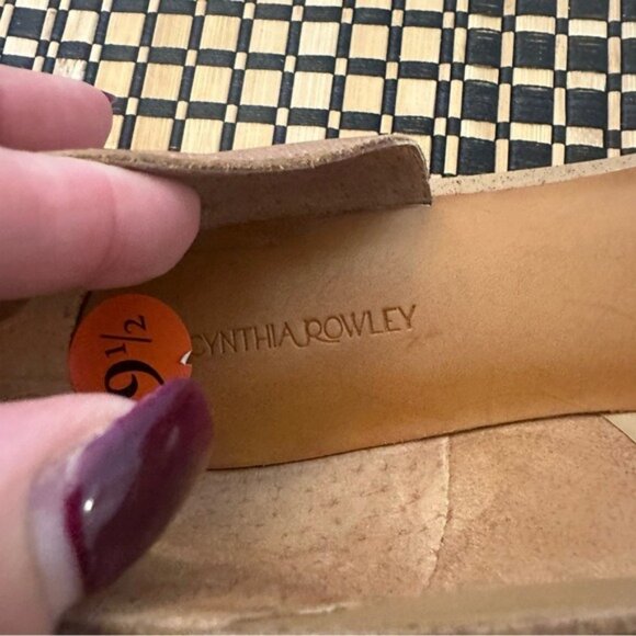 Cynthia Rowley Cosinn Brown Leather Open-Toe Flats Size 9.5 NWOT Women’s - Picture 8 of 12